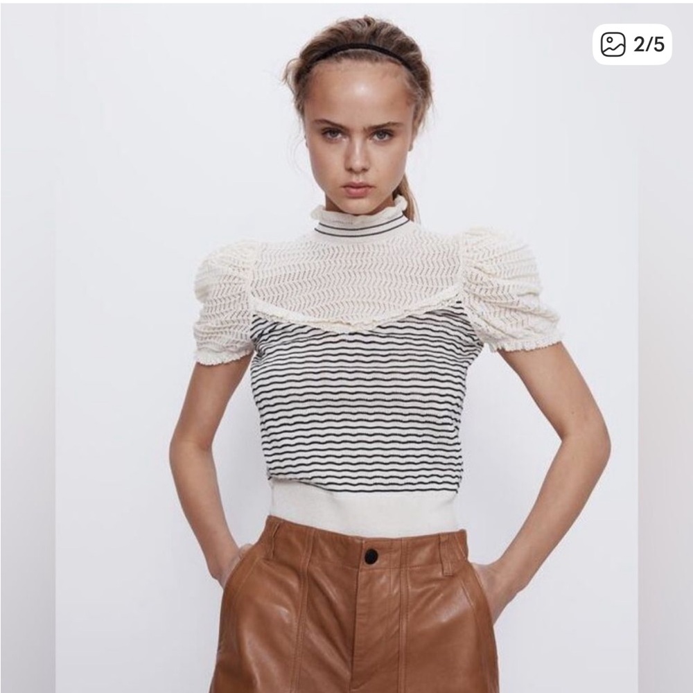 Zara Cream Knit Sweater